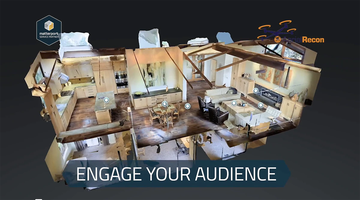 Matterport 3D virtual tour of a Miami property interior