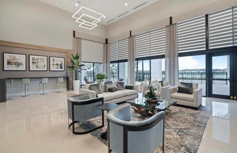 Miami commercial photography: modern living room with bar area