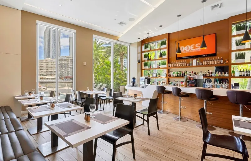 Miami restaurant photography: interior bar and dining area
